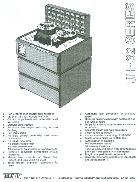 MCI JH-32 Tape Machine