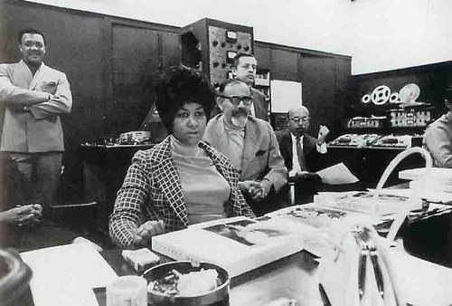 Aretha Franklin and Jerry Wexler